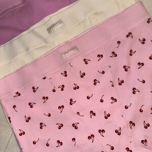 SKIMS Pink Cherry Boxer Brief Set M NWOB